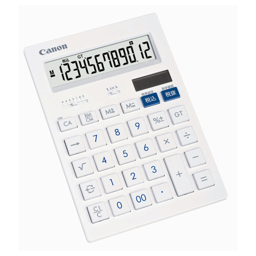 抗菌ｷﾚｲ電卓 HS-1201T 12桁 大型 ﾎﾜｲﾄ 1台画像