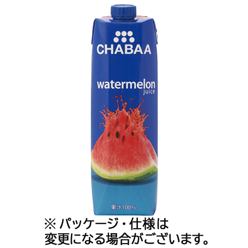 CHABAA 100%ｼﾞｭｰｽ ｳｫｰﾀｰﾒﾛﾝ 1L 紙ﾊﾟｯｸ 1ｹｰｽ(12本)画像