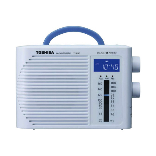 防水クロックラジオ　ホワイト画像