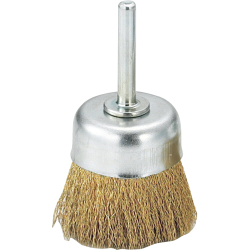 軸付ｶｯﾌﾟﾌﾞﾗｼ電動用(軸径6mm) 真鍮線 線径0.15mm 1個画像