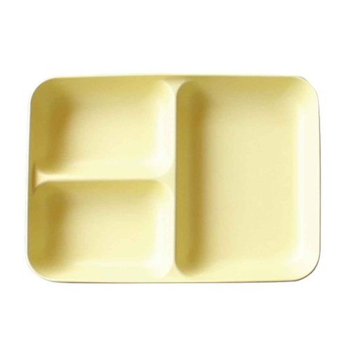 ランチプレート 21.5cm レクタングル MIN FARG 子供 食器 プラスチック 子供用食器 食洗機対応 スタッキング イエロー画像