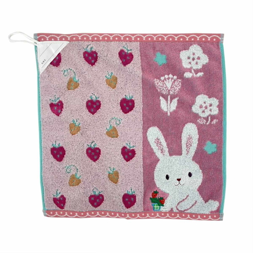 ホイップクリーム ループツキウォッシュタオル 34×34cm ウサギ画像