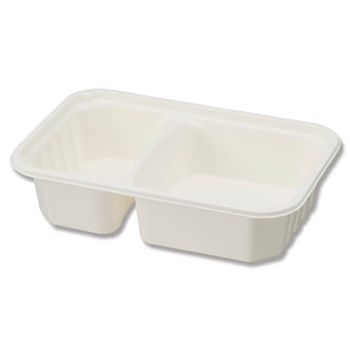 HEIKO 食品容器 ユーカリフードコンテナ YFC-600 2仕切り 25枚画像