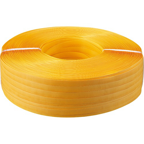 PPﾊﾞﾝﾄﾞ 手締め用 15mm×1000m 黄 1巻