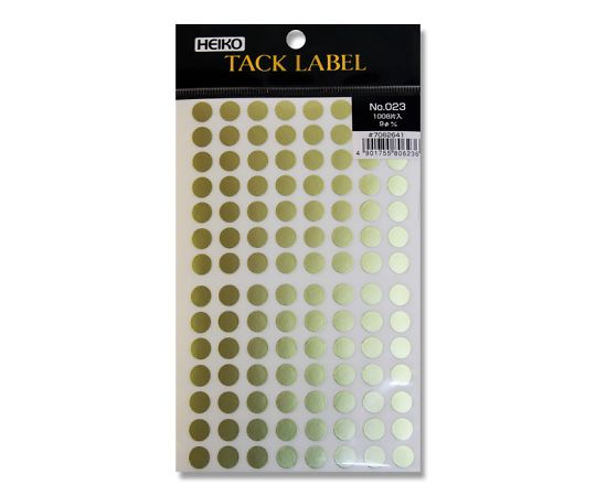 HEIKO タックラベル(シール) No.023 丸 金 9mm 1008片画像