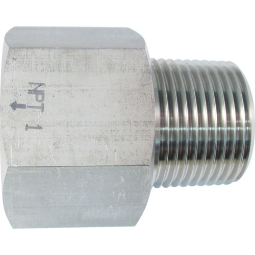 ｽﾃﾝﾚｽ製 変換内外ｿｹｯﾄ 外PT1×内NPT1 1個画像