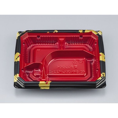 シーピー化成 弁当容器 BFNアルバ22-2 輪島内赤 本体 発泡画像