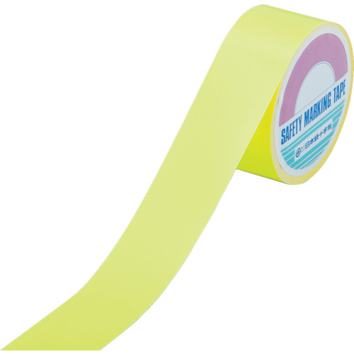 蛍光ﾗｲﾝﾃｰﾌﾟ 黄 50mm幅×10m ｴﾝﾋﾞ 屋内用 1巻画像