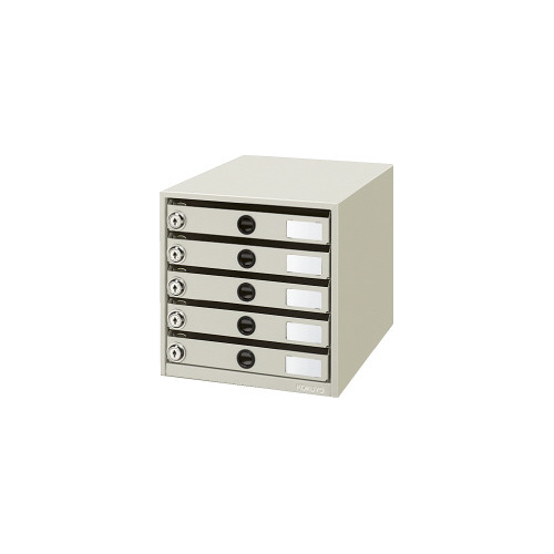 鍵付きレターケースＡ４　５段画像