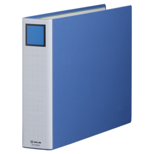 ｷﾝｸﾞﾌｧｲﾙ ｽｰﾊﾟｰﾄﾞｯﾁ(脱･着)ｲｰｼﾞｰ A3ﾖｺ 60mmとじ 背幅76mm 青 1冊画像