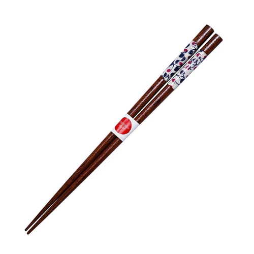 箸 23cm ジャパニーズスタイル陶器柄 木製 野いちご画像