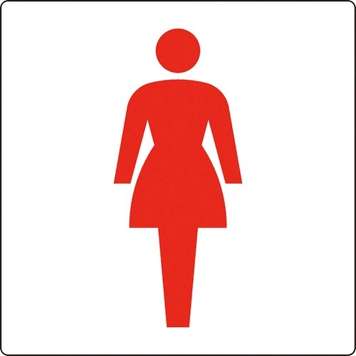 トイレ表示 女性 100×100mm 1枚