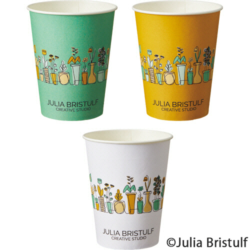 紙ｺｯﾌﾟ Plants(ﾌﾟﾗﾝﾂ) 275mL(9ｵﾝｽ) 1ｾｯﾄ(2500個:100個×25ﾊﾟｯｸ)画像