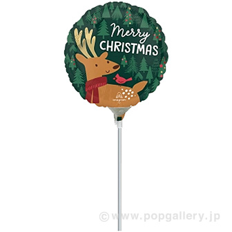 ポップバルーン（AG9インチモダンクリスマスレインディア）ブローイングタイプ画像