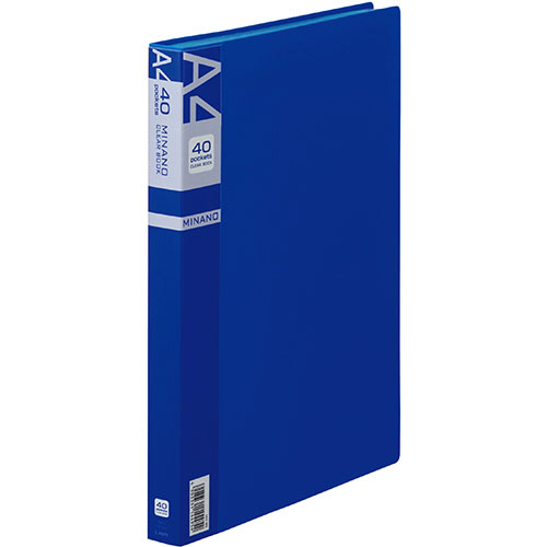 ｸﾘｱｰﾌﾞｯｸ MINANO(ﾐﾅﾉ) A4ﾀﾃ 40ﾎﾟｹｯﾄ 背幅26mm ﾌﾞﾙｰ 1冊画像