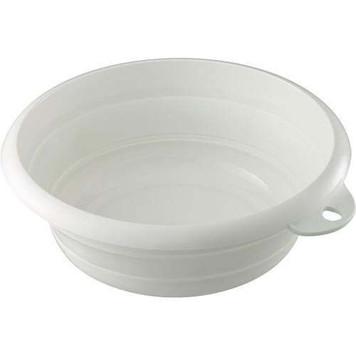 折りたためる ｿﾌﾄ湯おけ 2.5L ﾎﾜｲﾄ 1個画像