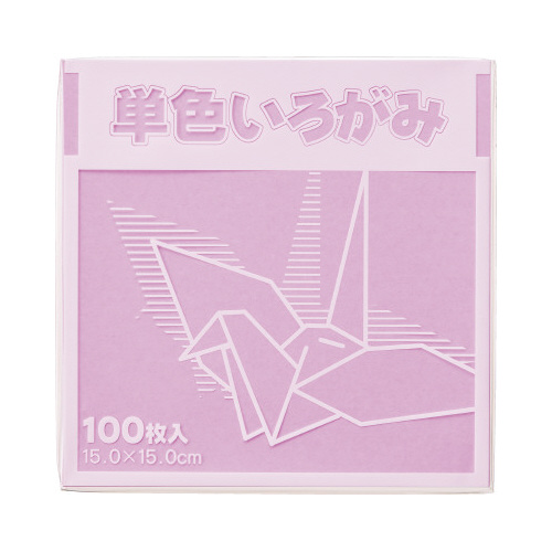 単色折り紙　１５×１５ｃｍ　桃　１００枚×３画像