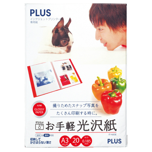 ｲﾝｸｼﾞｪｯﾄﾌﾟﾘﾝﾀ専用紙 お手軽光沢紙 A3 1冊(20枚)画像