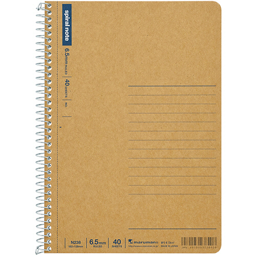 ｽﾊﾟｲﾗﾙﾉｰﾄ ﾍﾞｰｼｯｸ B6 6.5mm罫 22行 40枚 1ｾｯﾄ(10冊)画像