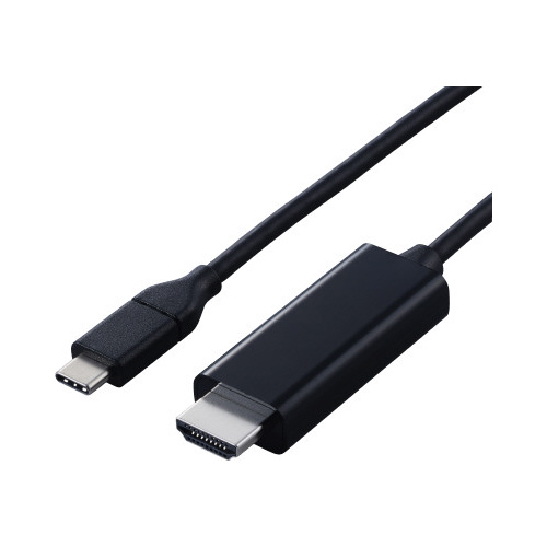 変換ケーブル　Ｔｙｐｅ－Ｃ－ＨＤＭＩ　５．０ｍ　黒画像