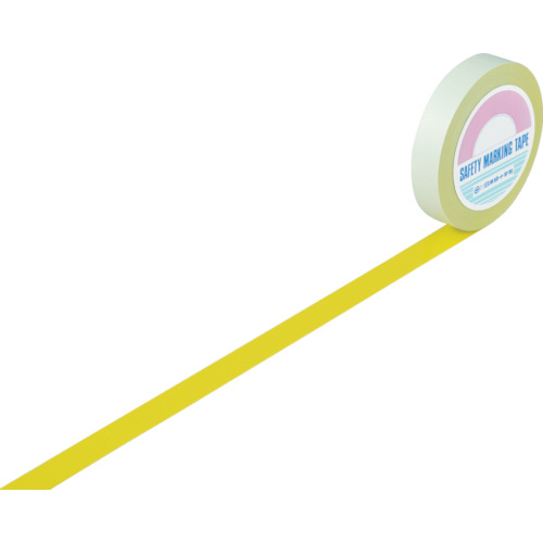 ｶﾞｰﾄﾞﾃｰﾌﾟ(ﾗｲﾝﾃｰﾌﾟ) 黄 25mm幅×20m 屋内用 1巻画像