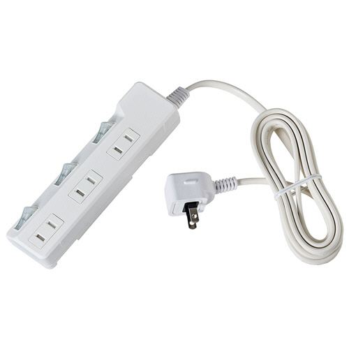 耐雷ｽｲｯﾁ付ﾀｯﾌﾟ 3個口 2m 1個画像