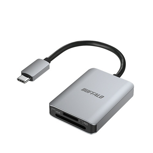 USB3.2(Gen1)Type-C接続カードリーダー/ライター　UHS-II対応モデル　シルバー　1個画像