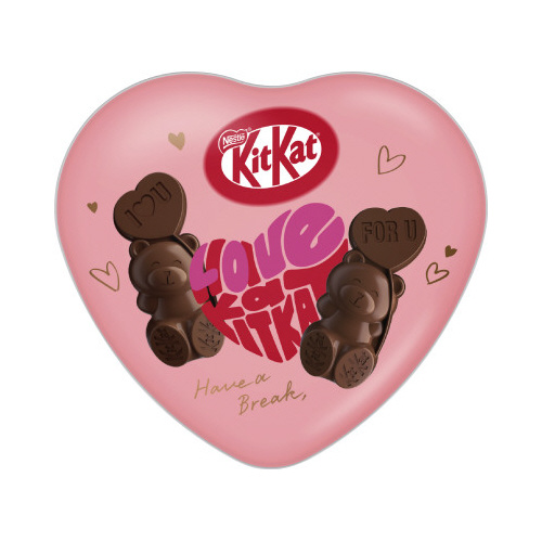 キットカット　ハートフルベアー　ハート缶　７個入画像
