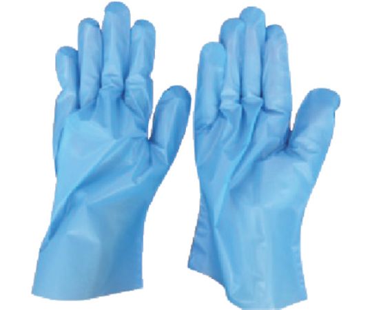 イージーグローブ728BポリLD外エンボスブルー　S　（100枚入）画像