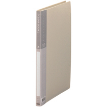 ｸﾘﾔｰﾌﾞｯｸ A4ﾀﾃ 20ﾎﾟｹｯﾄ 背幅17mm ｸﾞﾚｰ 1冊画像