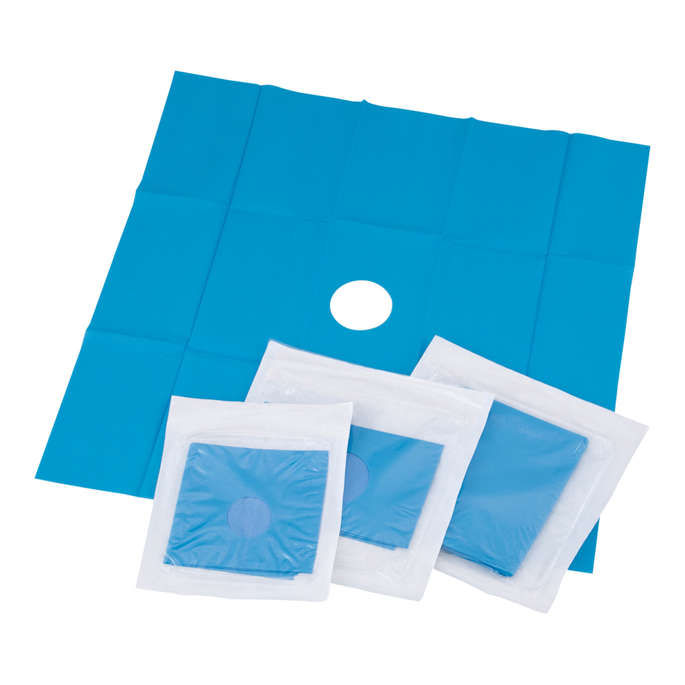 滅菌ドレープ（穴あきタイプ）450×450mm 10枚入画像