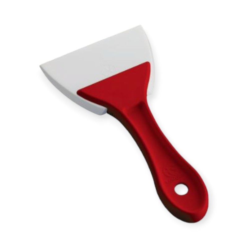 調理道具 PC柄三角シリコンゴムヘラ 赤 小画像