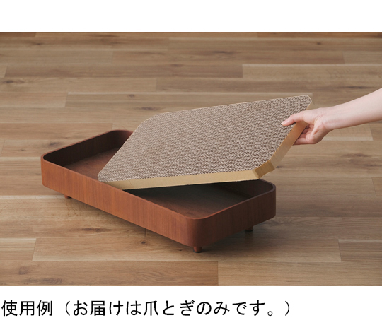プライウッド猫の爪とぎ3個セット 斜めから見た状態で、3つが横に並んでいるシンプルなデザイン