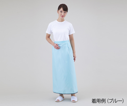 さっと入浴介助エプロン　ブルー画像