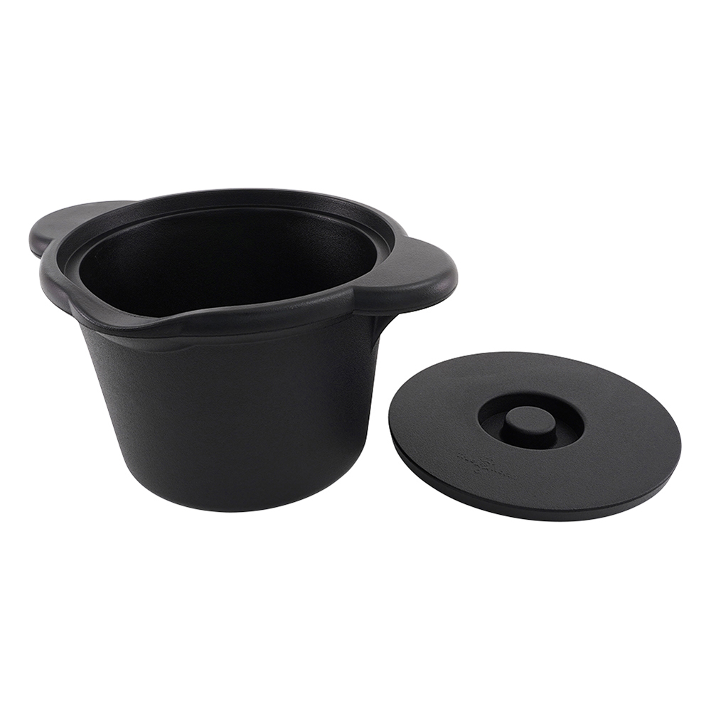 アイスバケツ（フタ・ハンドル付）　丸型（黒）　4L画像