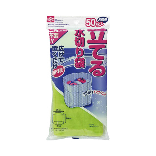 立てる水切り袋　５０枚入画像