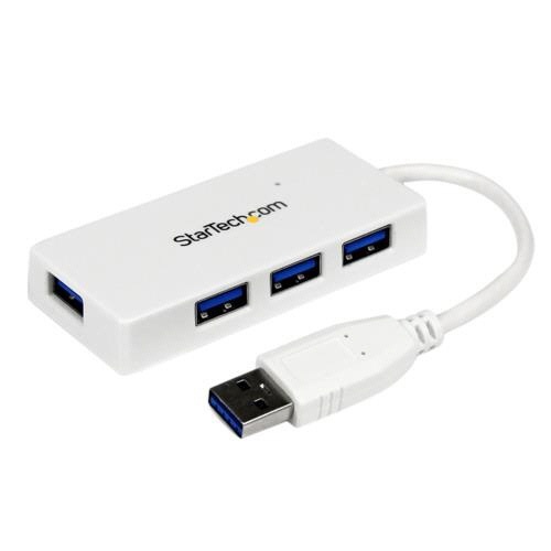 4ポート　USB3.0ハブ　ホワイト　1個