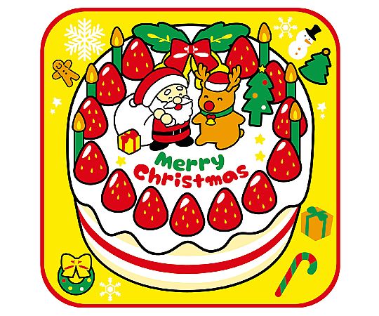 クリスマスタオルハンカチ クリスマスケーキ画像