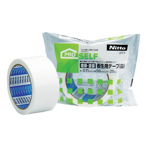ニトムズ 建材・塗装養生用テープ 白 50mm×25m J2270画像