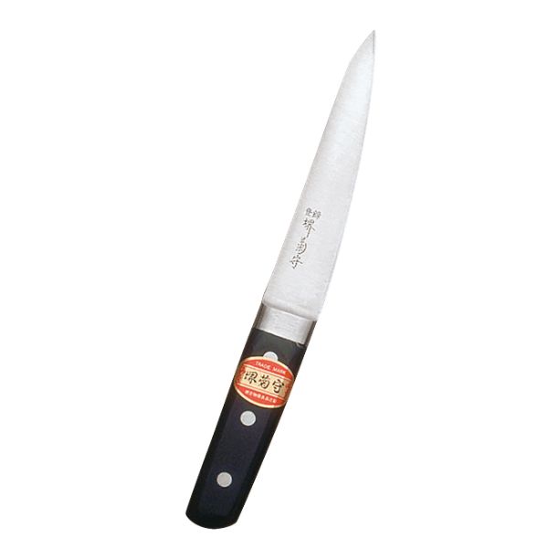 包丁　堺菊守　日本鋼　口金付　骨スキ西型15cm　N-400　河村刃物画像