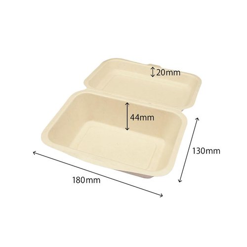 弁当容器 WBランチ 180-130 ラミ パックスタイル 透明な蓋が付いた黒い容器が真上から見える状態