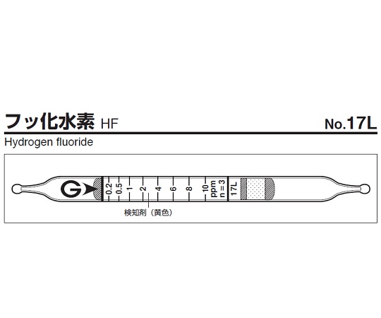 ガス検知管　フッ化水素