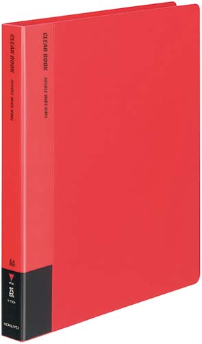 クリヤーブック替紙式　赤　Ａ４縦背幅３３ｍｍ４冊画像