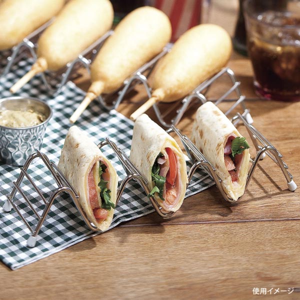 洋食卓上用品 タコスホルダー 3列 03115063 トーダイ画像