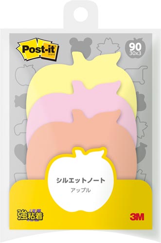 ポストイット　シルエットノート　強粘着　アップル画像