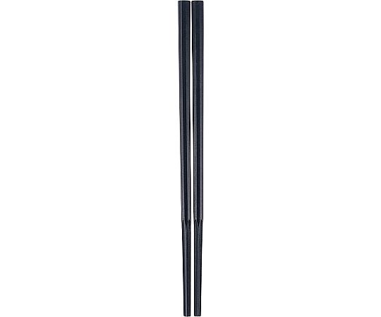 10角ぐる麺箸 極太 21cm 黒