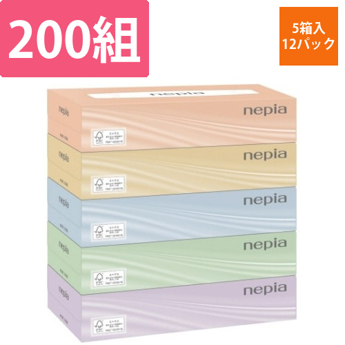 ネピアスリムティシュー　200組(5箱入)×12画像