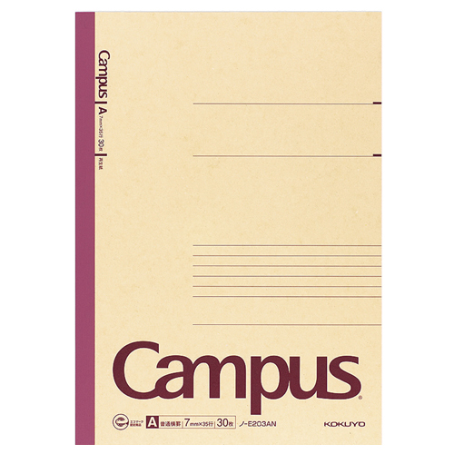 ｷｬﾝﾊﾟｽﾉｰﾄ 1号 A4 A罫 30枚 1ｾｯﾄ(10冊)画像