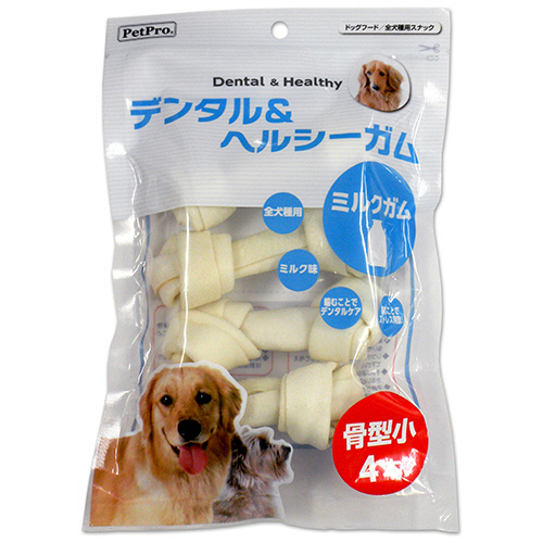 PetPro ﾃﾞﾝﾀﾙ&ﾍﾙｼｰｶﾞﾑ ﾐﾙｸｶﾞﾑ 骨型小 1ﾊﾟｯｸ(4本)画像