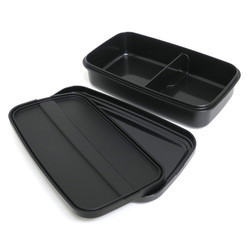 お弁当箱　ランチ1ダン　シャインブライト3　850ml 商品の上面が見える状態で、ふたが開いている様子